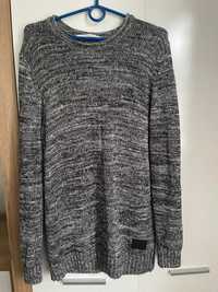 Sweter męski szary klasyczny H&M