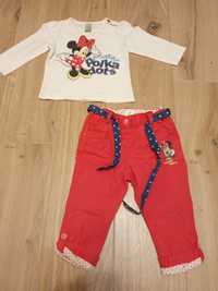 Komplet dziewczęcy, spodnie i bluzeczka, Minnie, C&A, R. 68