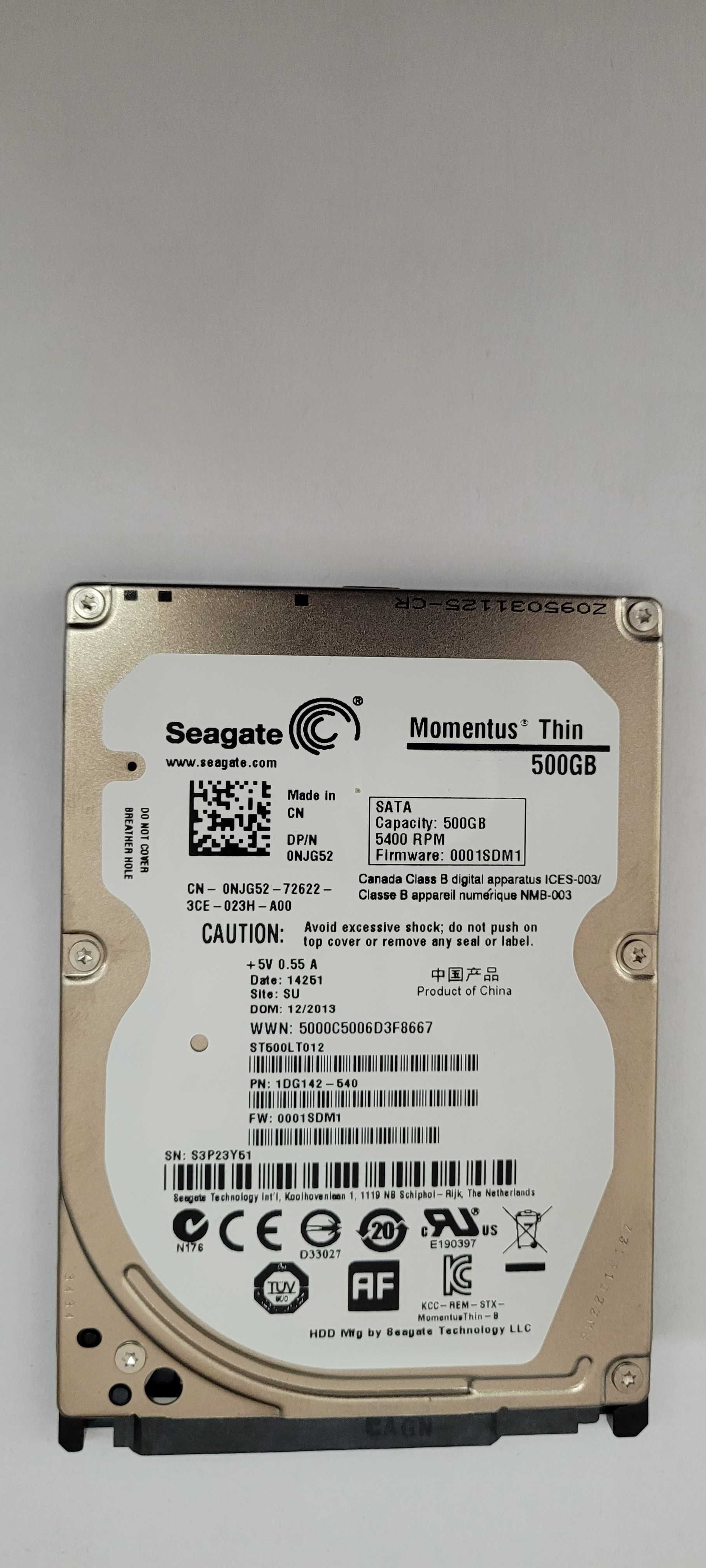 używany dysk twardy HDD 2,5" Seagate 500GB 5400 rpm SATA