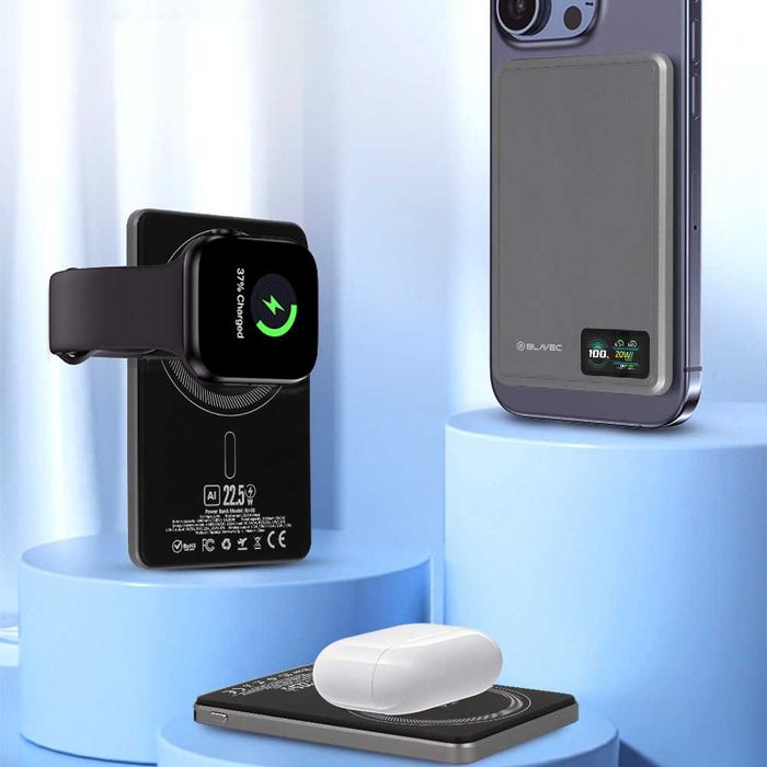 Blavec Power Bank 5000mAh BJ-03 Ultra Slim - Typ C-22,5W do MagSafe