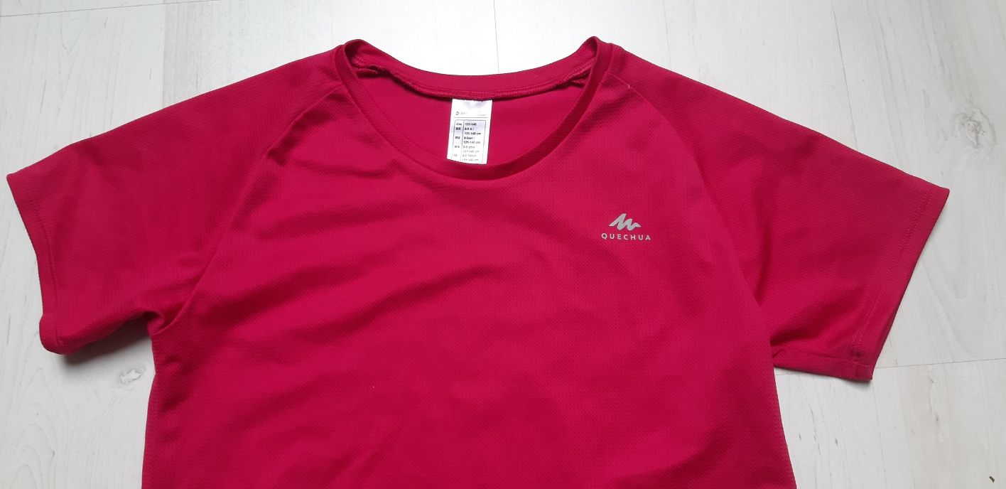 Zestaw 3x sportowy tshirt na rower 134/140 Decathlon Quechua