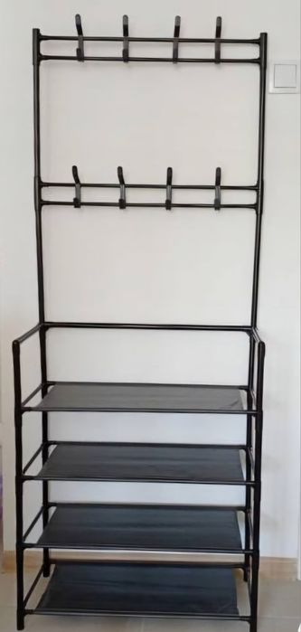 Szafa Wieszak na Ubrania Stojak na Buty Regał