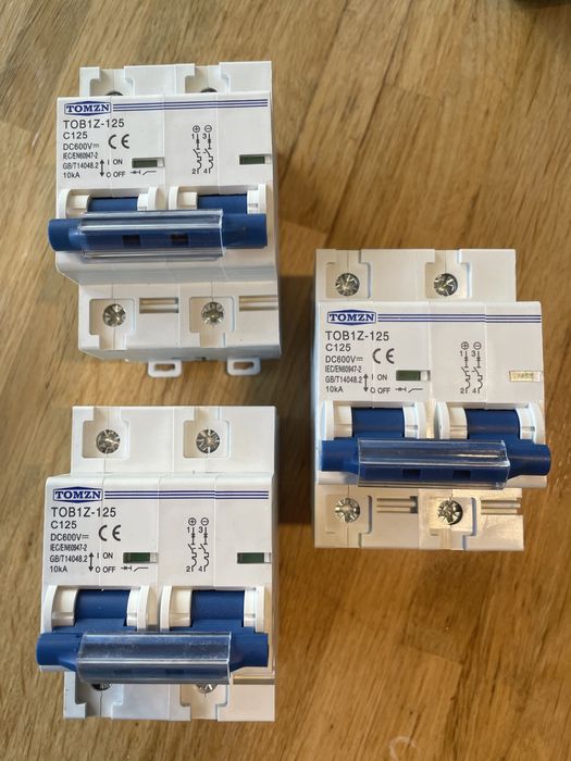 Автомат постійного струму 125A 125А DC 600V 2P TOMZN