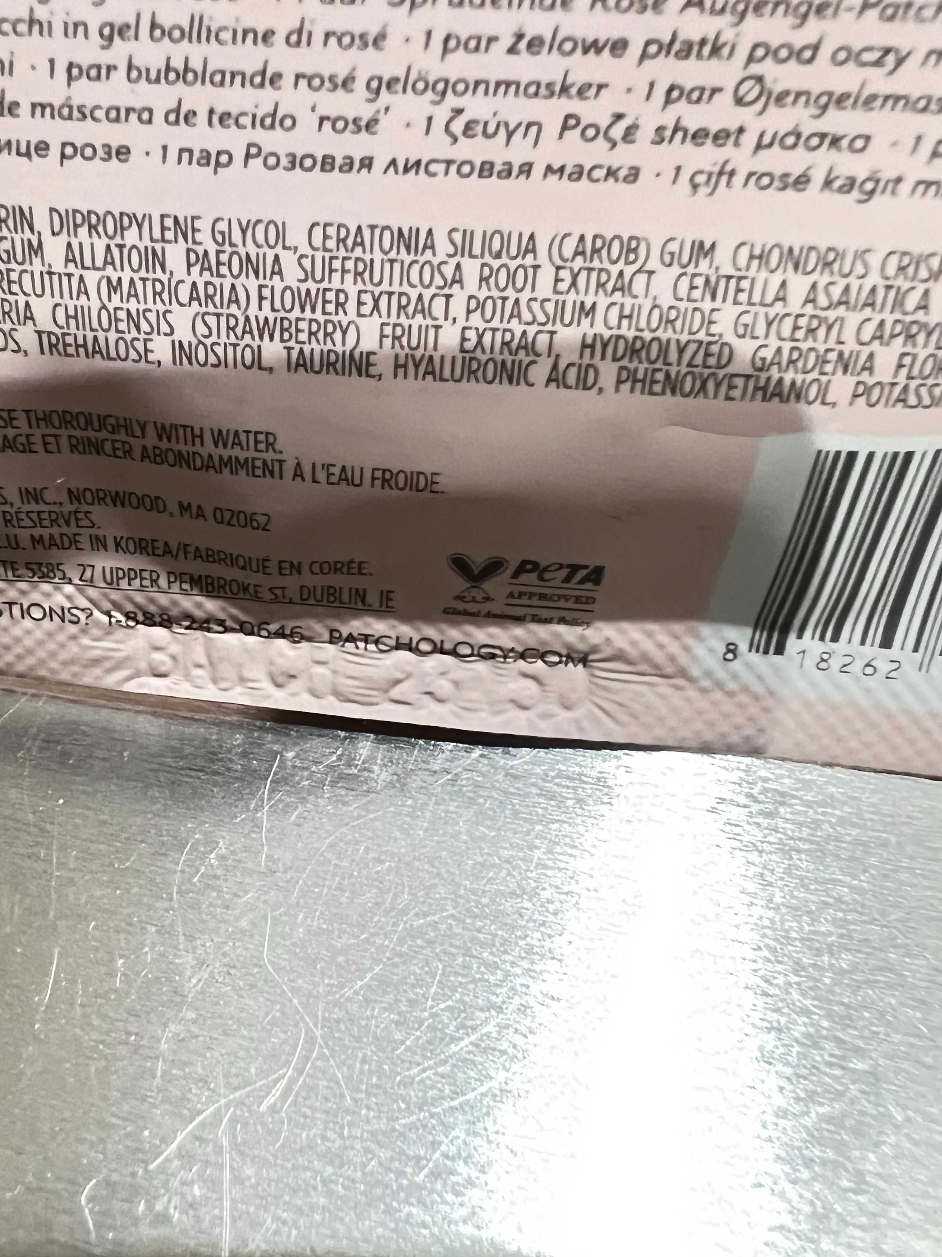 PATCHOLOGY Serve Chilled – Żelowe płatki pod oczy rosé nowe