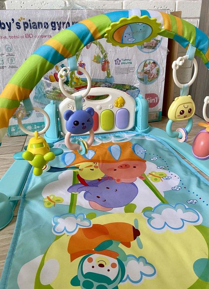 Килимок для немовлят з піаніно Baby's piano gym mat