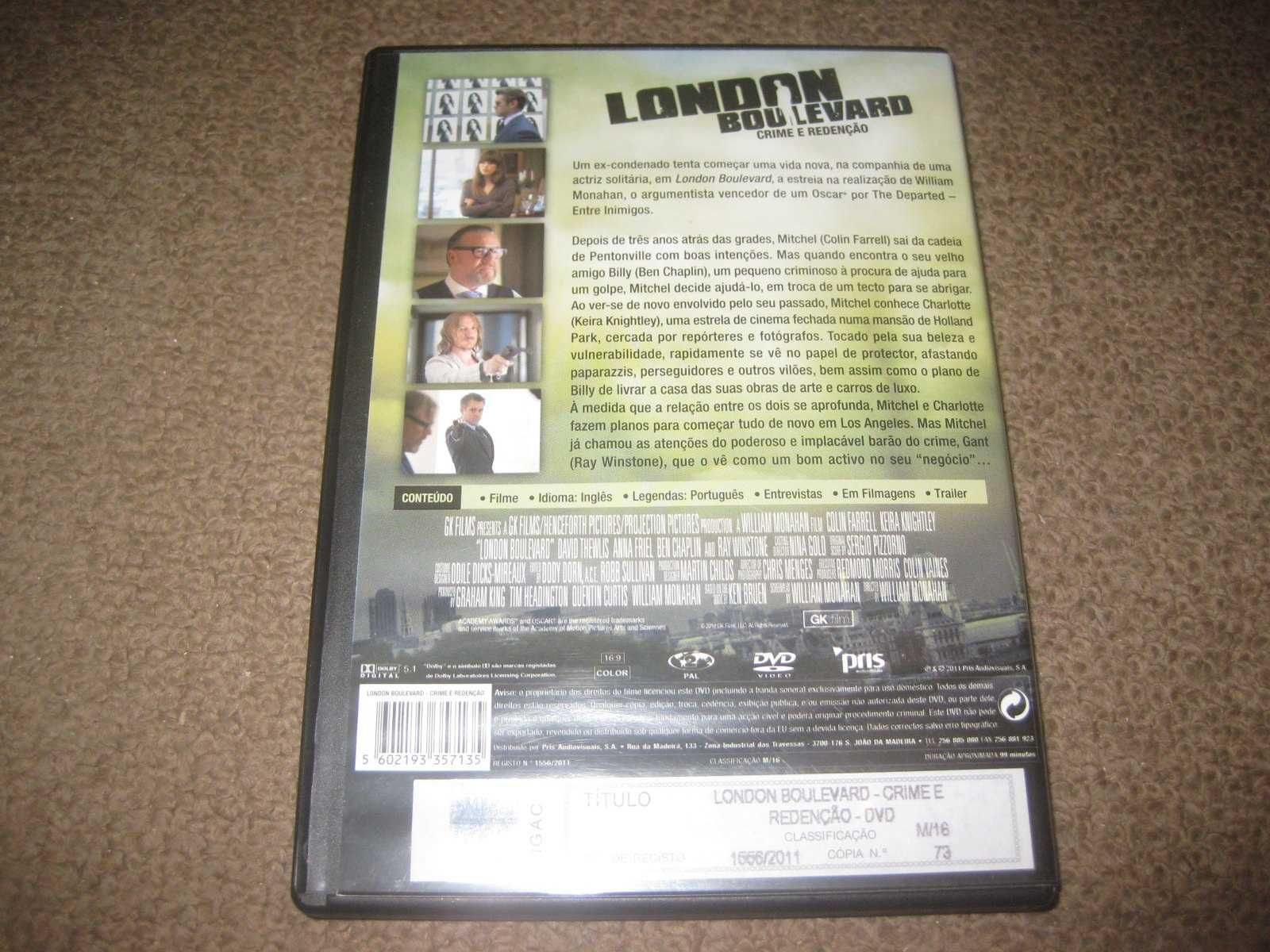 DVD "London Boulevard: Crime e Redenção" com Colin Farrell