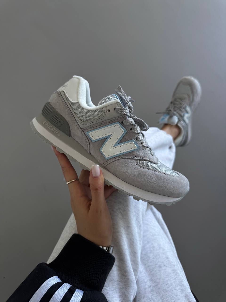 ТОП! New Balance 574 Light Gray / Blue 36 37 38 39 40 41 nb нб