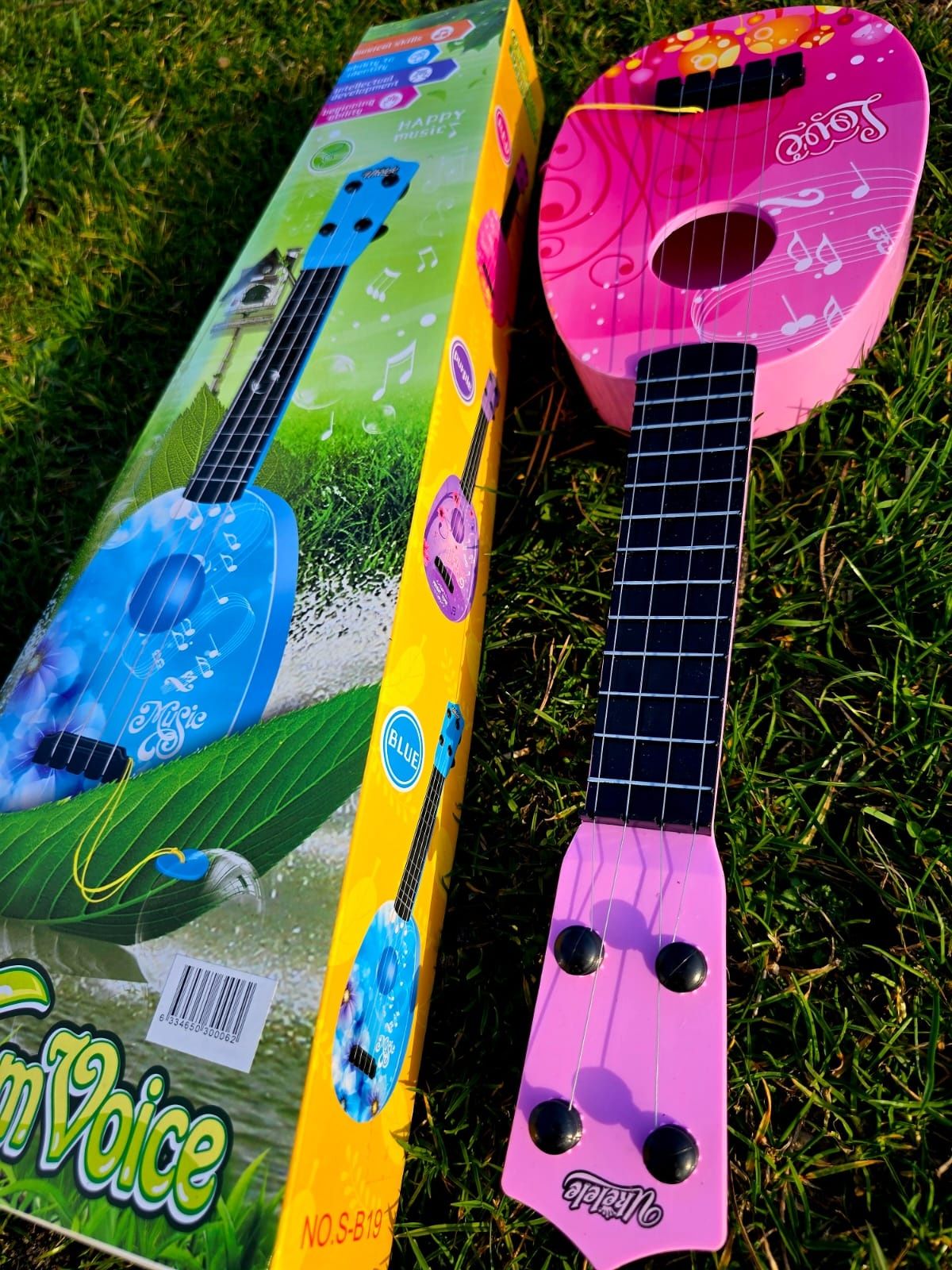 Różowa Gitara Ukulele dla dzieci nowa zabawki