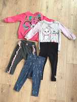 zestaw ubranek dla dziewczynki dresy bluza spodnie legginsy 92 Disney