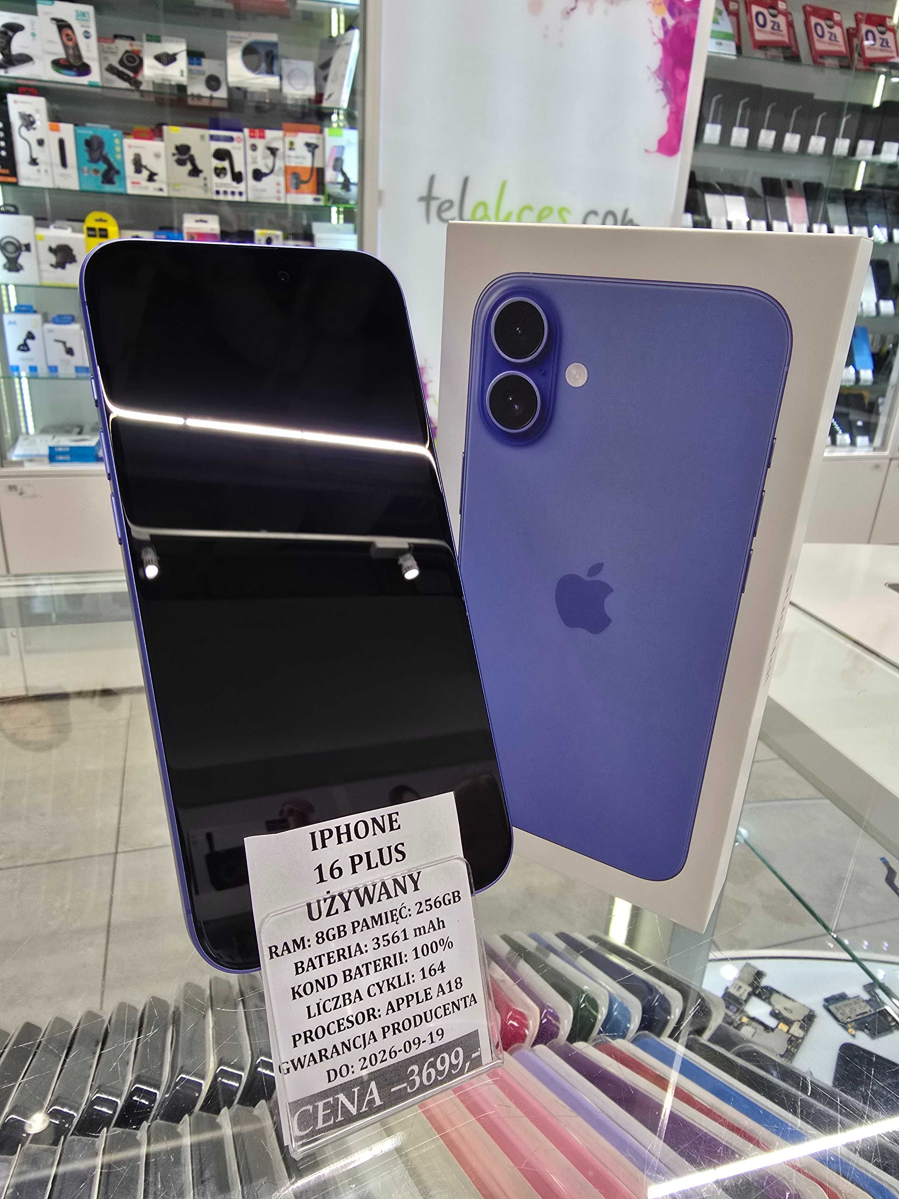 Iphone 16 Plus 256GB Bat. 100% Gwarancja! Telakces Felicity *Raty 0%