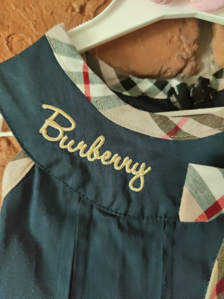 Przepiękna sukienka burberry letnia urodziny impreza kokarda