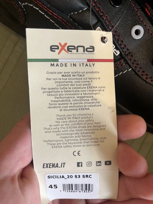 Спец ботинки Exana,кожаные,полностью новые.