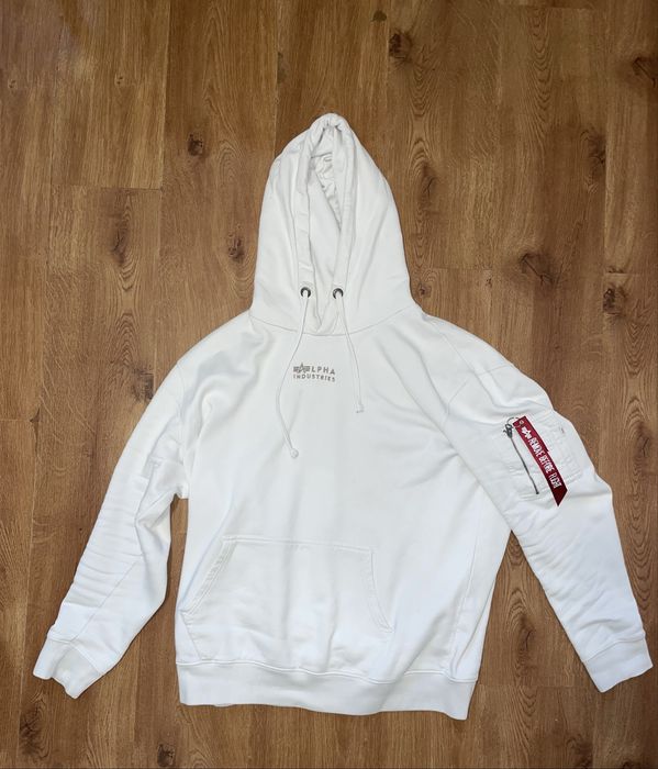 Кофта alpha industries EMB organics white