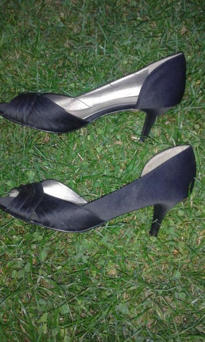Szpilki czarne 39 buty eleganckie (ślub, wesele, karnawał, sylwester)
