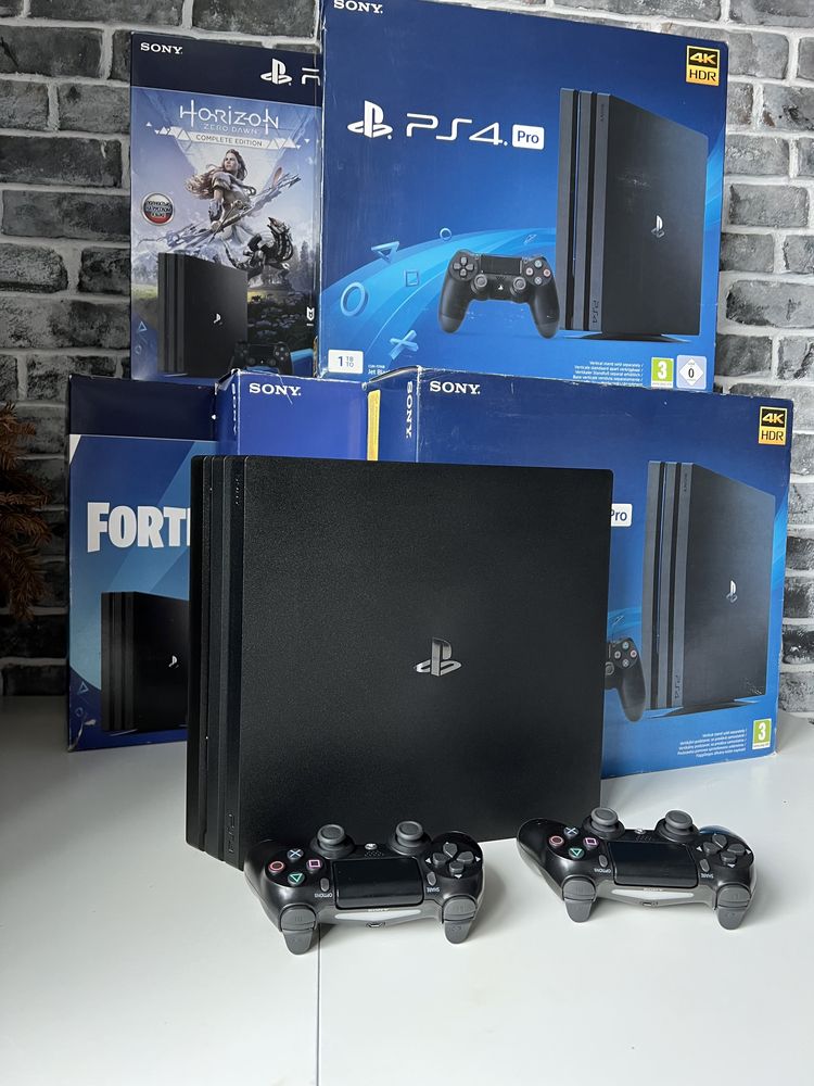 Ps4 pro 1 tb (7208) - 11 игр + 2 джойстика / playstation 4 pro