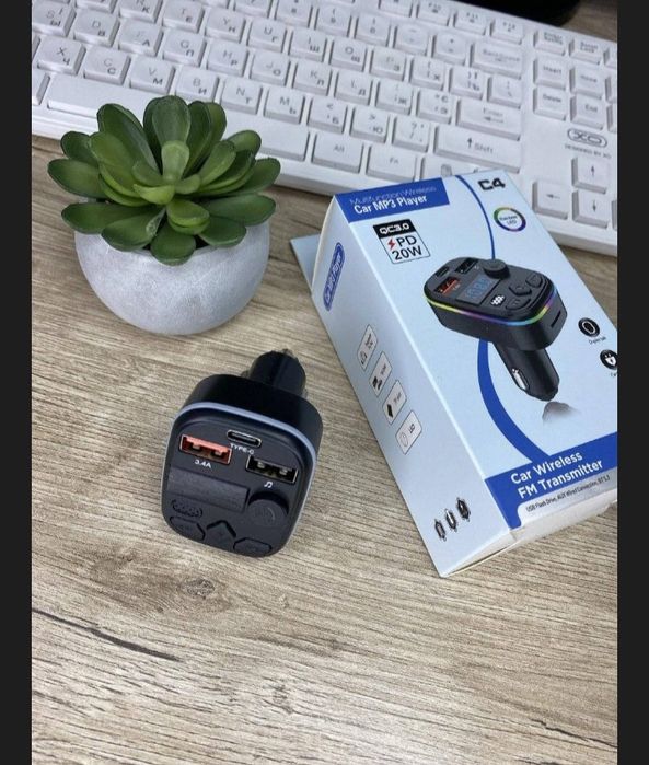 FM-модулятор C4 Car FM Player Bluetooth, Трансмітер