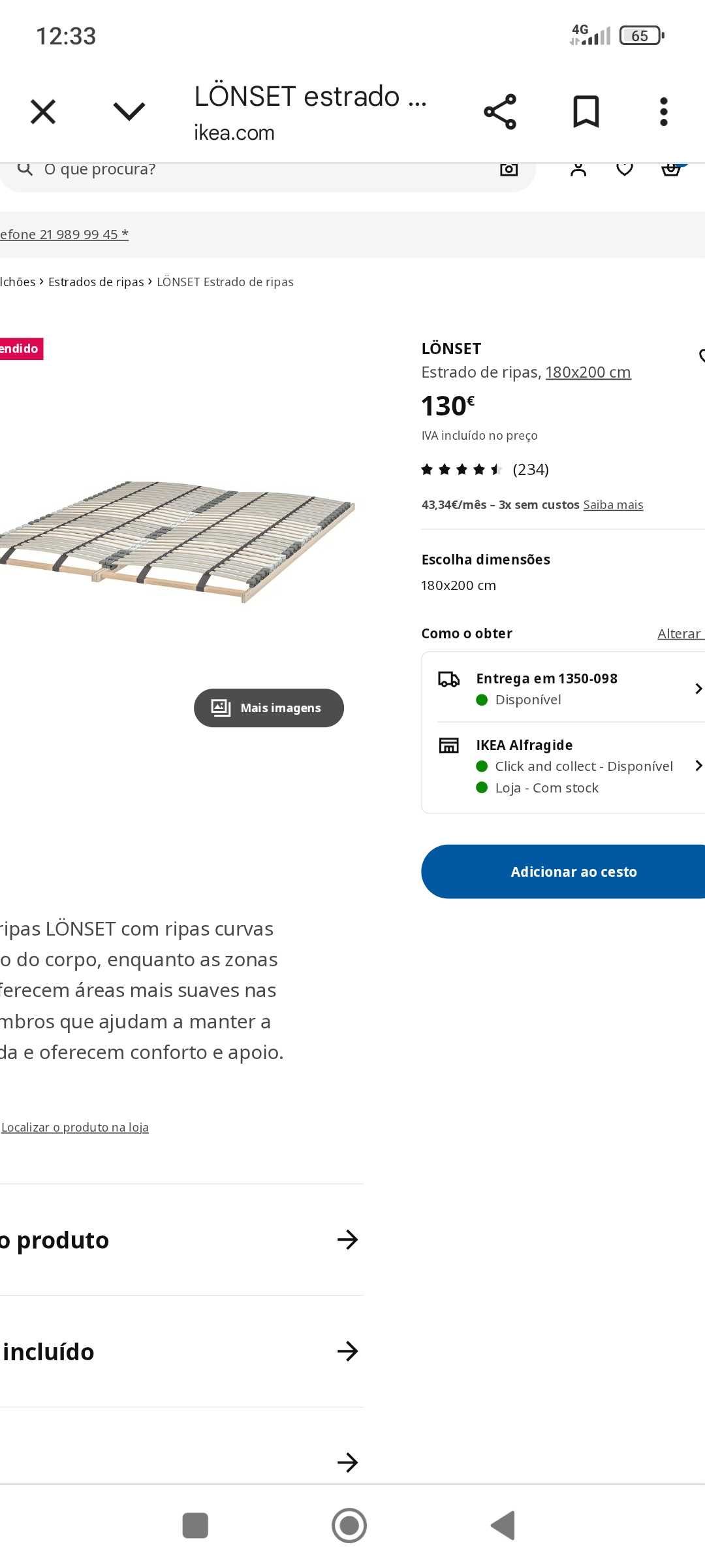 Cama 180x200 com estrado