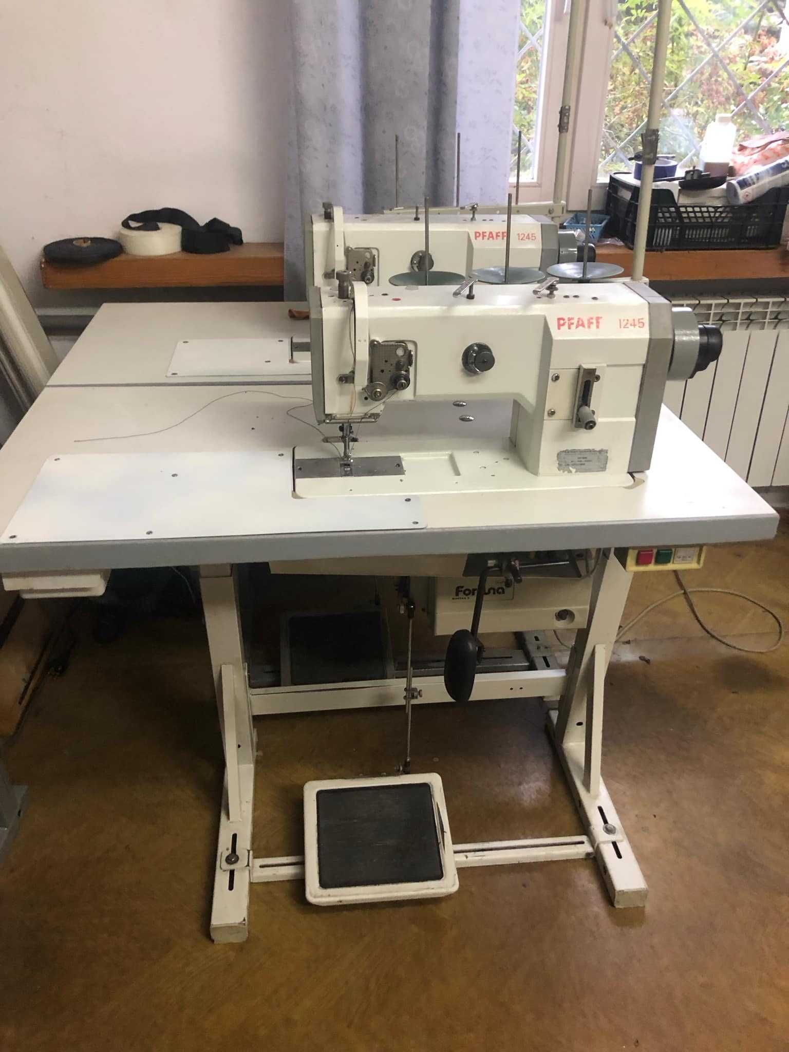 maszyna do szycia stebnówka PFAFF 1245 servo 230v potrójny transport