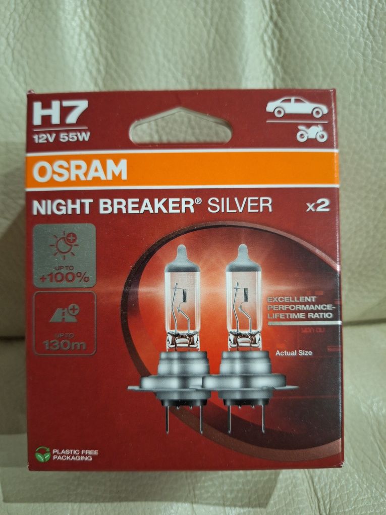 OSRAM Night Breaker Silver +100% H7 12V 55W