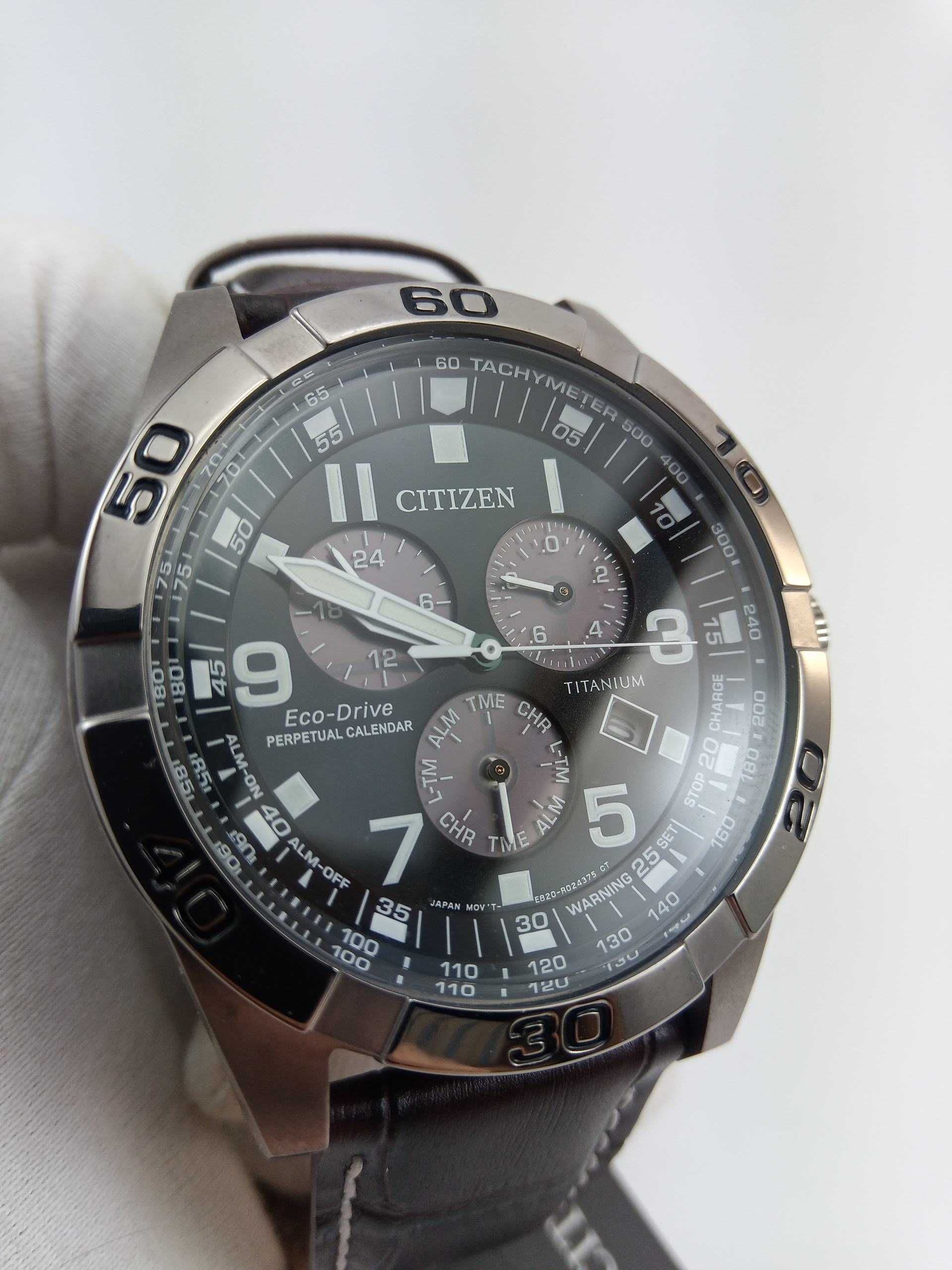 Титановые японские мужские часы Citizen Eco-Drive BL5551-06L, годинник