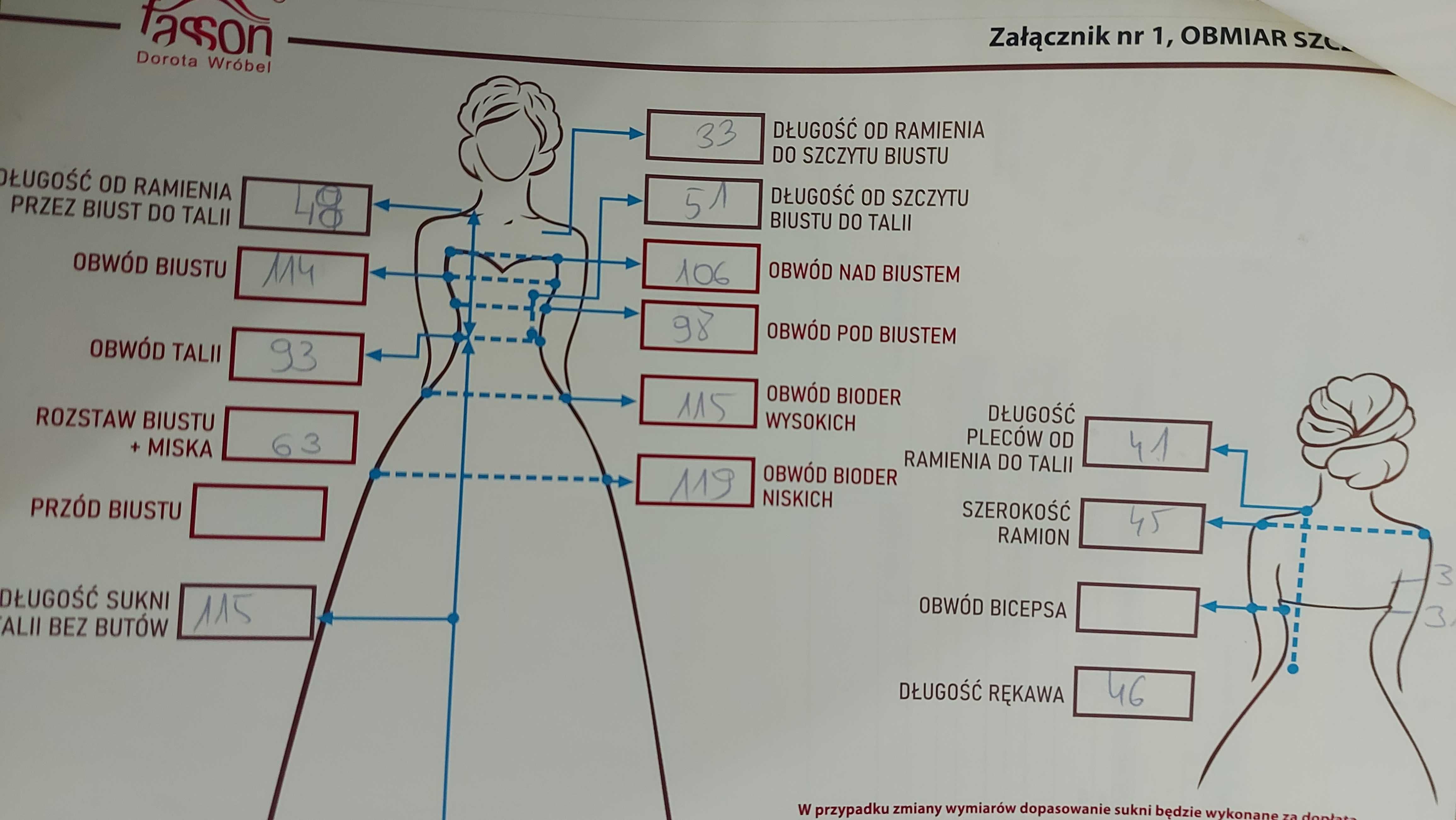 suknia ślubna Emina roz. 44 wzrost 174