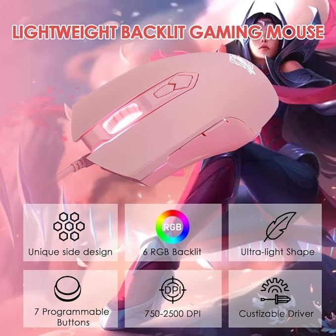 Mysz Gamingowa RGB AJ52 LexonElec - Idealna do Gier i Pracy
