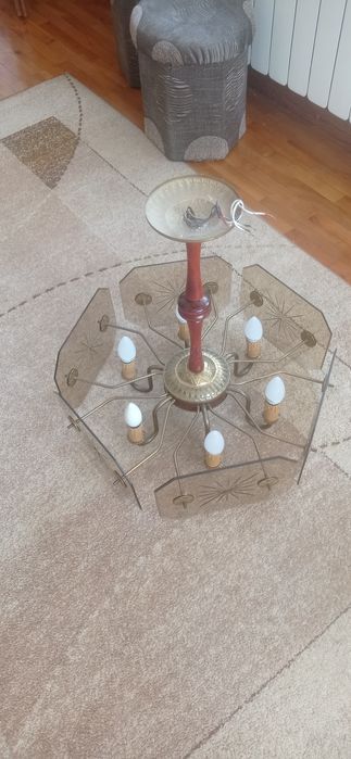 Żyrandol szkło ozdobne