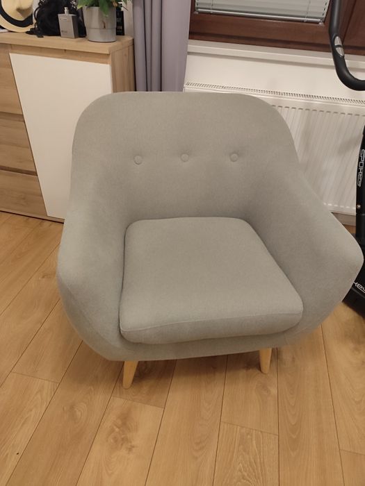 Jysk Fotel Egedal Jasnoszary