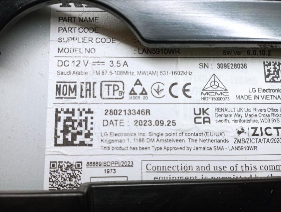 Rádio / auto-rádio DACIA Sandero III