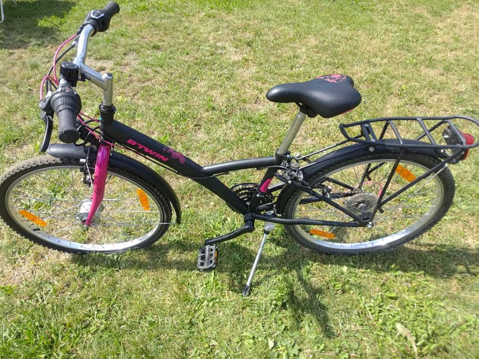 Rower B'twin różowo-czarny - 24"