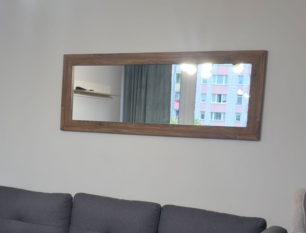 Lustro 148x60 cm i półka wisząca 135x20