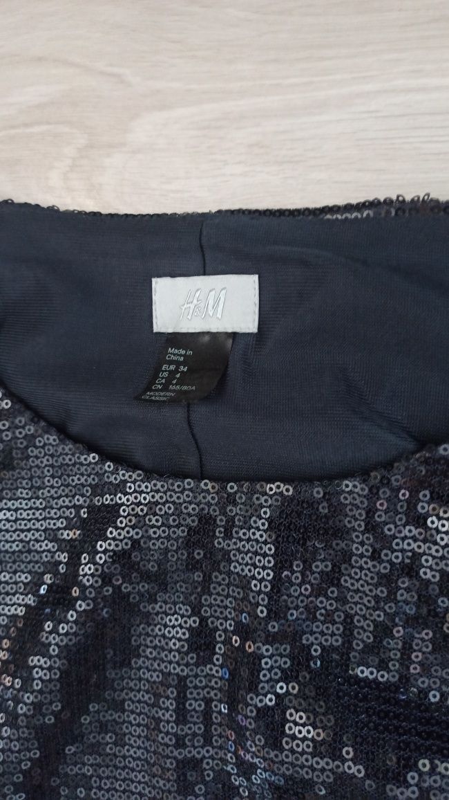 Sukienka wieczorowa w cekinki 34 H&M