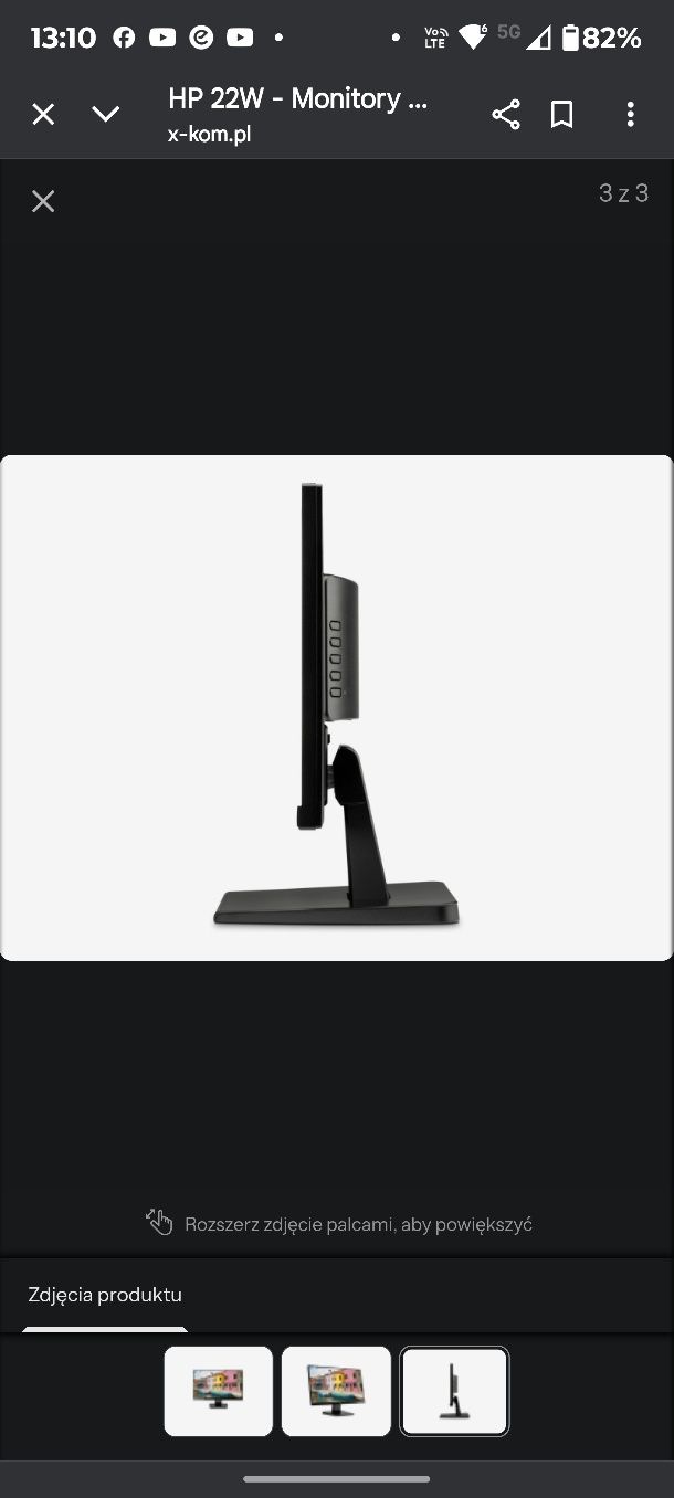 Monitor HP 22w super stan