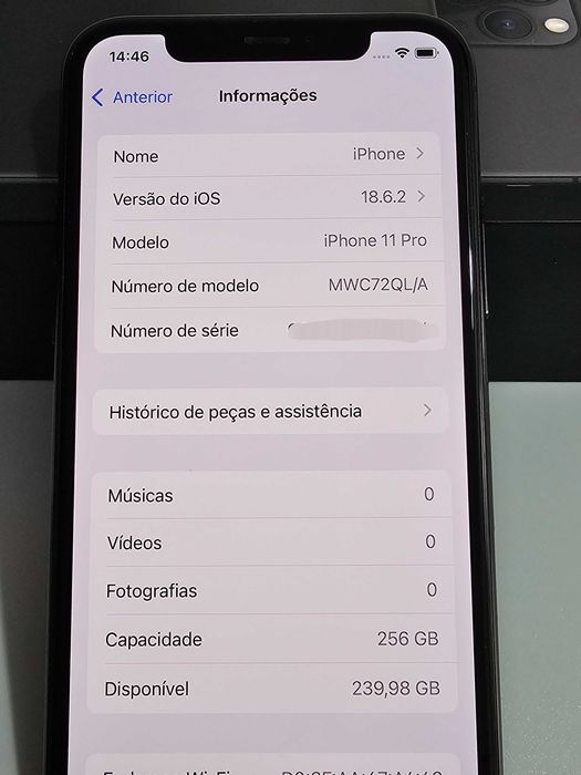 Iphone 11Pro 256gb. 77% Bateria. Tudo de origem. Excelente