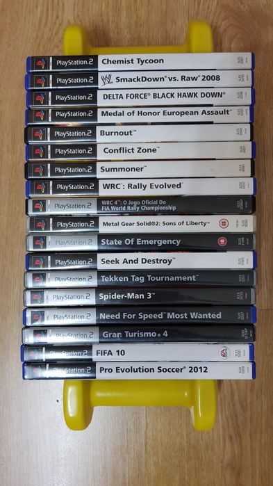 PlayStation 2 a funcionar.