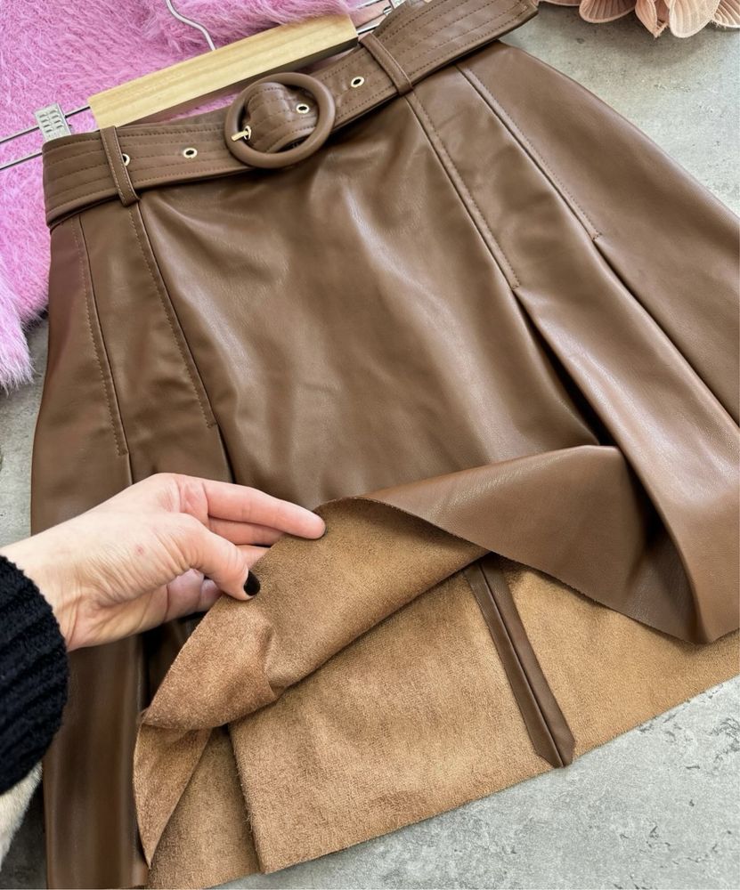 Спідниця еко шкіра zara