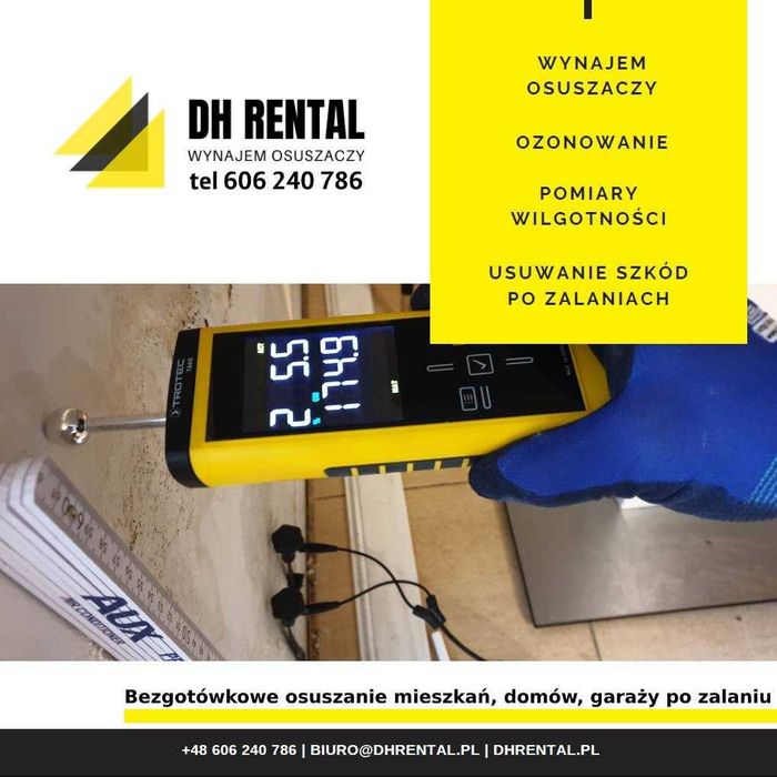 Wynajem OSUSZACZY Wypożyczalnia osuszaczy OSUSZANIE tynków i posadzek!