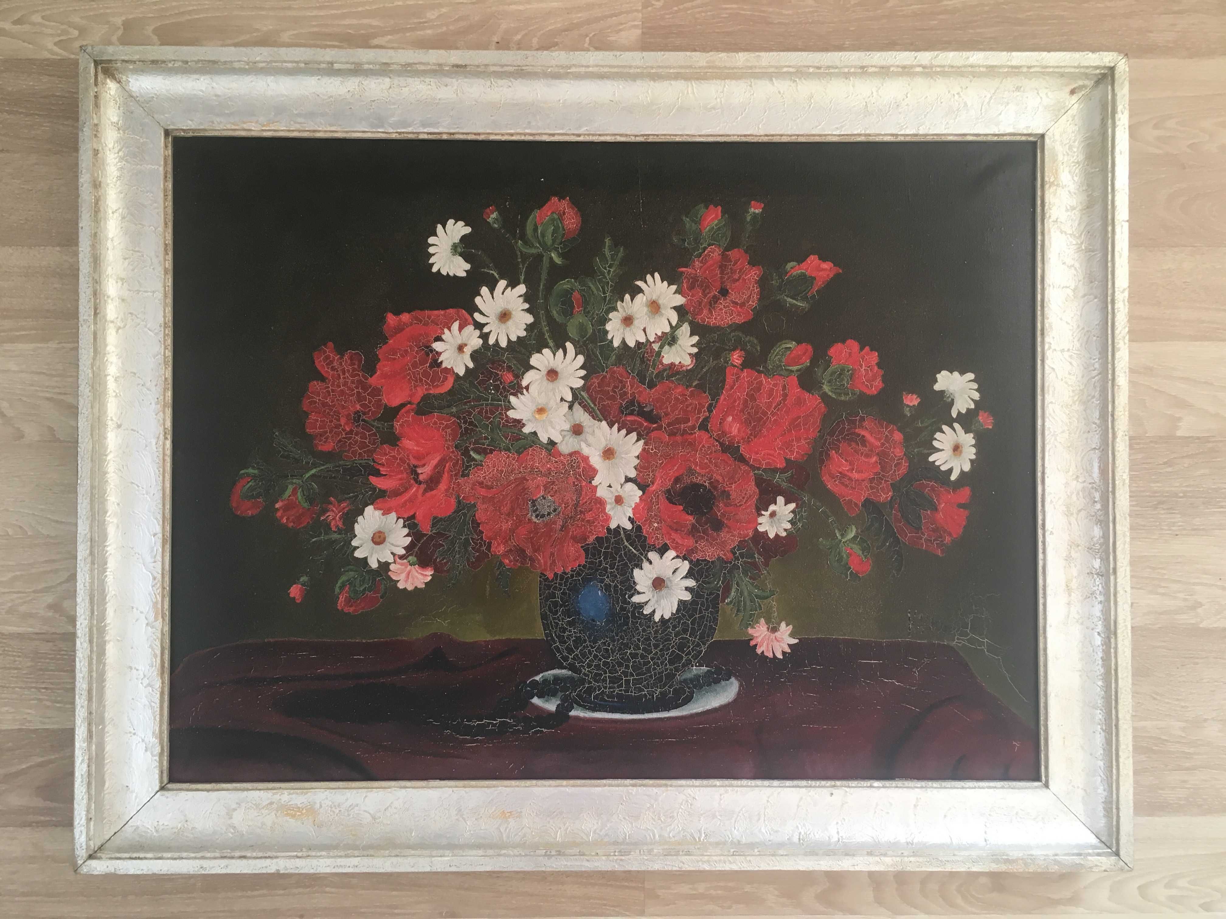 Obraz kolekcjonerski na płótnie: kwiaty w wazonie