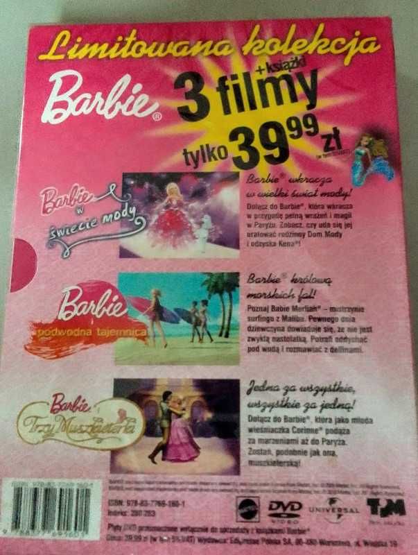 Filmy DVD Barbie kolekcja X3 (NOWE) folia