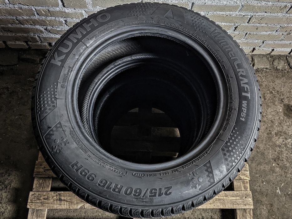 Зимові 215/60r16 Kumho | 8.5mm | 2024 | Стан нових | Преміум шини |