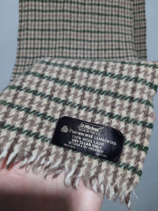 Шарф aнглійський з вовни ягня St Michael  pied-de-poulе/гусяча  лапка