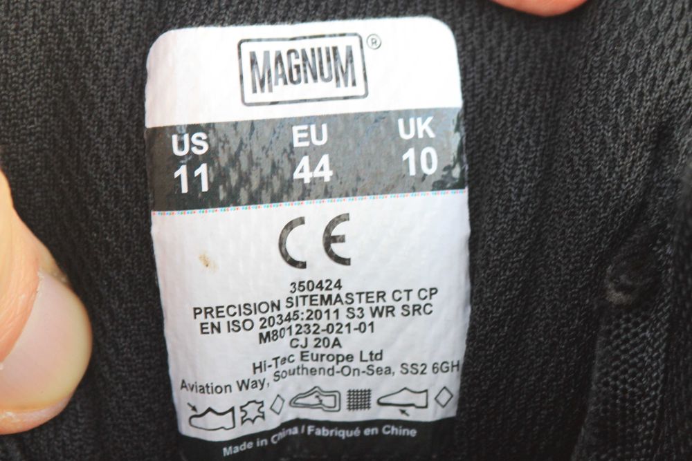 Робочі черевики Magnum шкіра Англія 43р ботинки метал носок