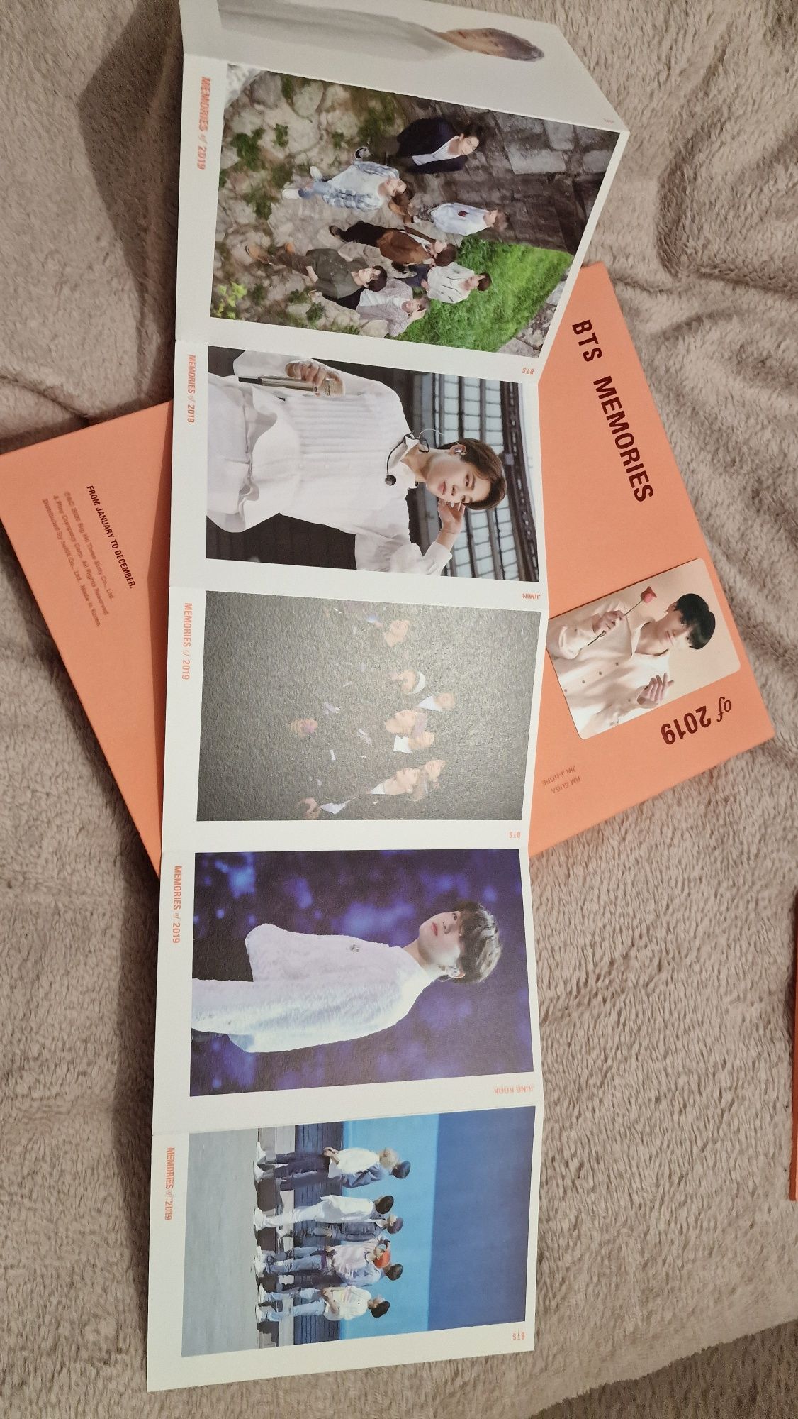 Kpop BTS Memories of 2019 DVD karta photocard Jungkook