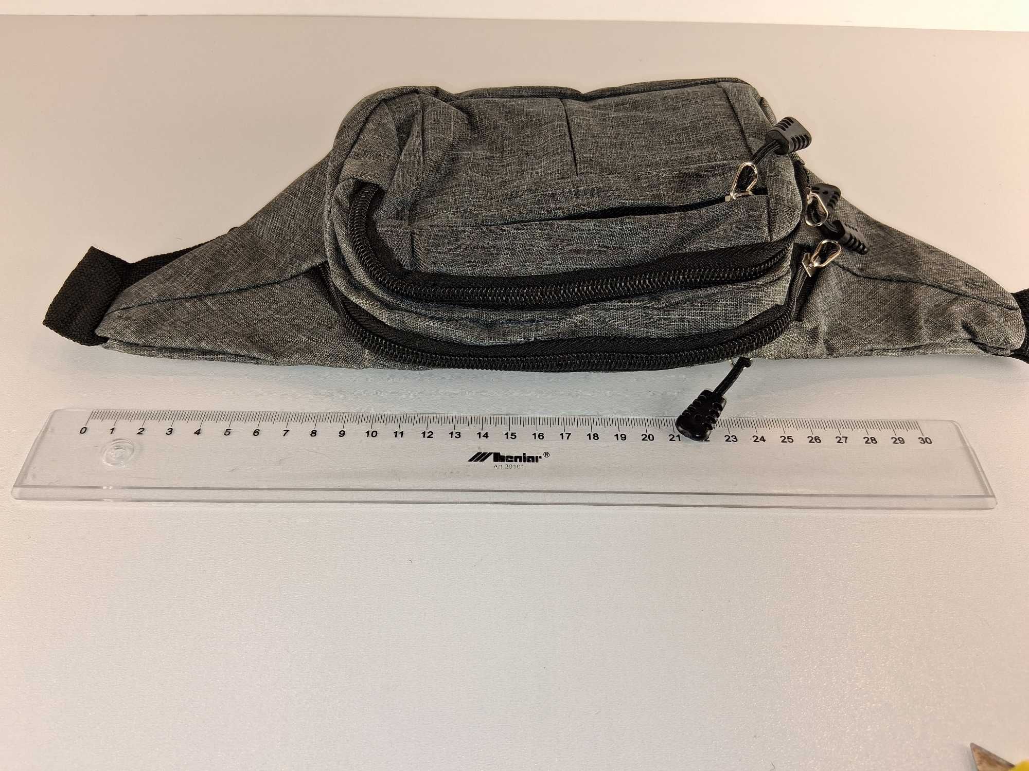 Y118 Szara Nerka Saszetka Na Pas Torba Biodrowa Podróżna
