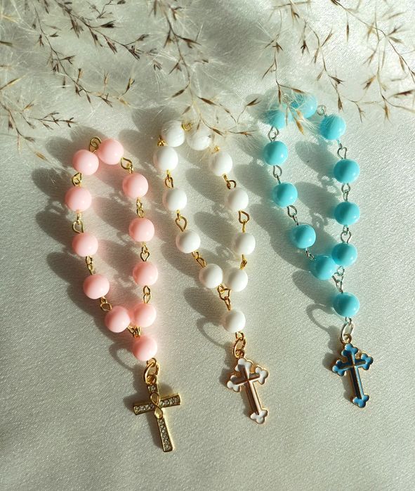 Różaniec dziesiątka z imieniem Imię na Chrzest Komunia podziękowanie