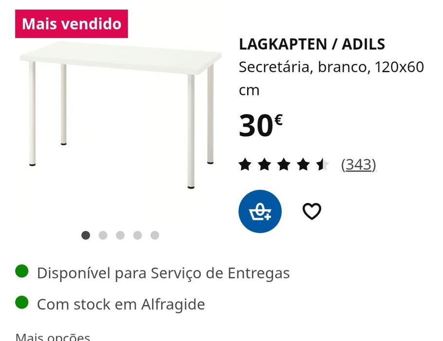 Secretária branca Ikea