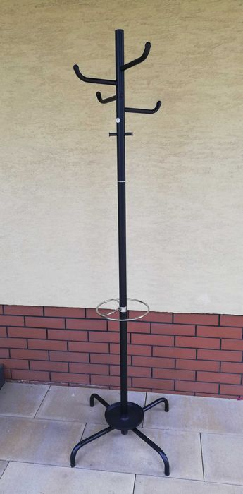 Wieszak stylowy dębowy deski ścienny wolnostojący gięty Fameg