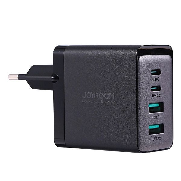 Joyroom ładowarka GaN 67w 4 porty (2x Usb, 2x Usb C) czarna (tcg02) +