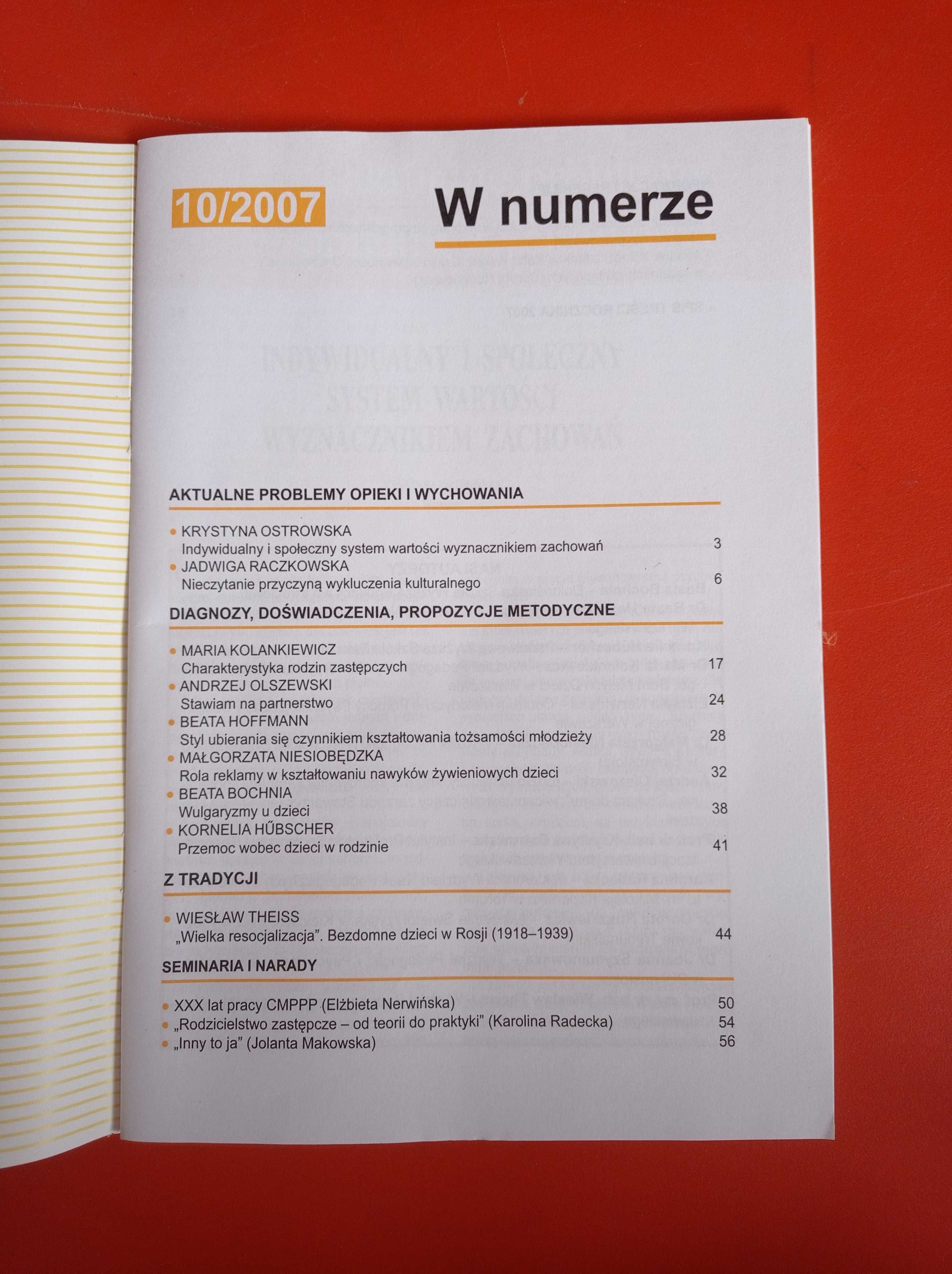 Problemy opiekuńczo-wychowawcze, nr 10/2007, grudzień 2007