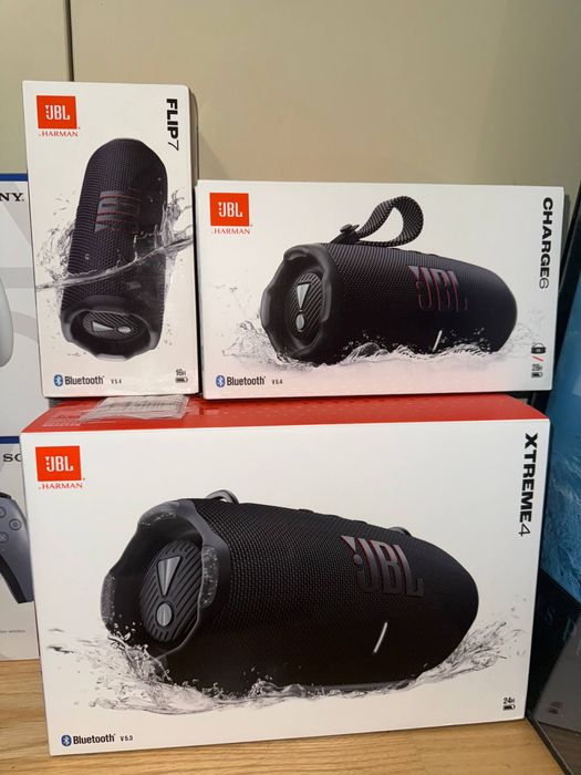 Jbl xtreme 4, charge 6, flip 7 black розпаковані